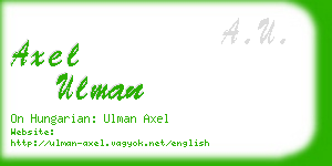 axel ulman business card